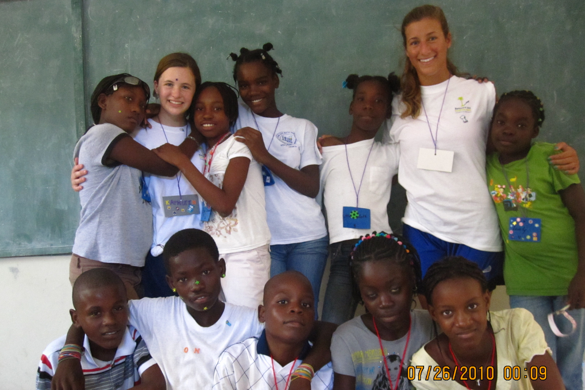 Danielle volunteering in Haiti